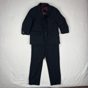 Isaac Mizrahi Boys 2 Piece Cut Linen/Cotton Suit, Size 2, Black